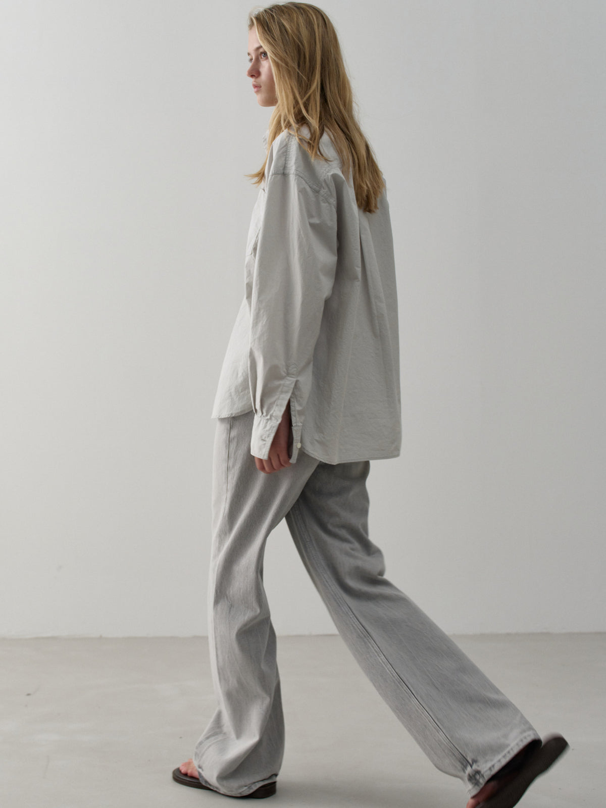 [11/23 Pre-order] Washed Cotton Shirt_fog