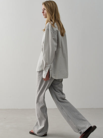 [11/23 Pre-order] Washed Cotton Shirt_fog