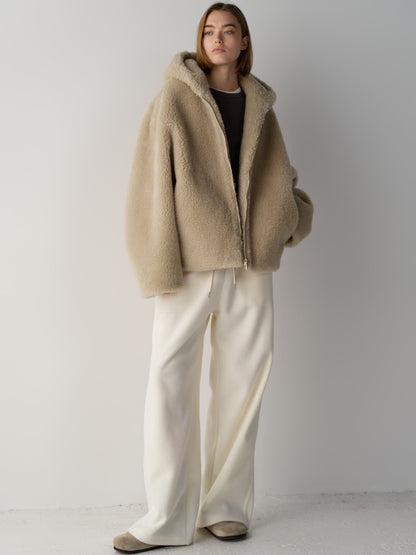 Wool Fleece Banding Pants_ivory