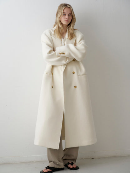 Cashmere double coat_ivory