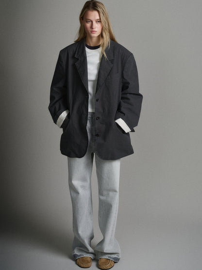 High-Waist Straight Jeans_light grey