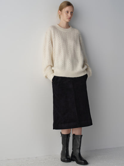 Alpaca Pointel Knit_ivory