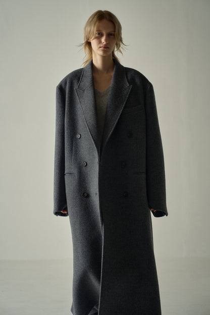 Cashmere Double Coat_Charcoal