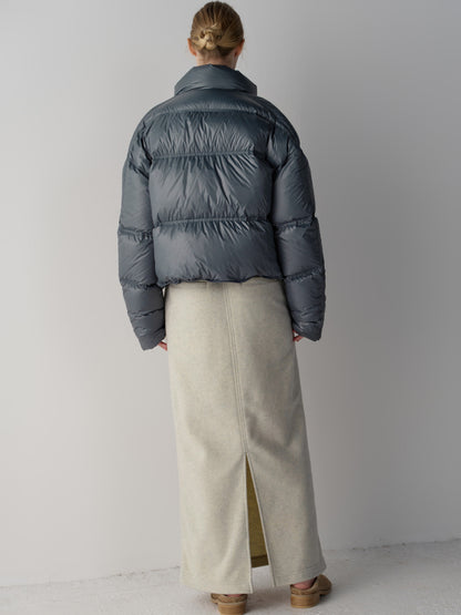 Wool Fleece Banding Skirt_oatmeal