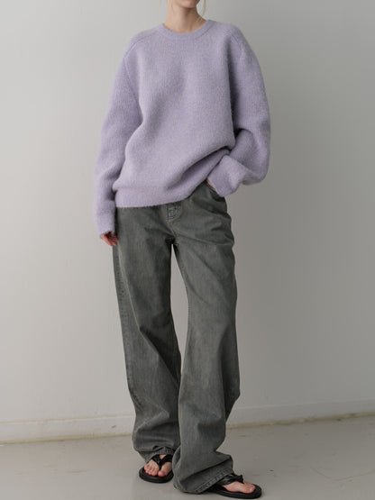 Alpaca Pullover Sweater_pastel purple