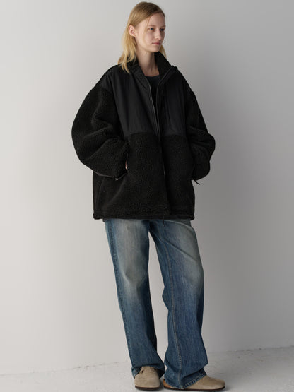 Fleece Zip-Up Jumper_black