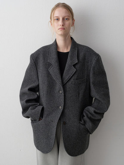 Alpaca 3-Button Jacket_charcoal