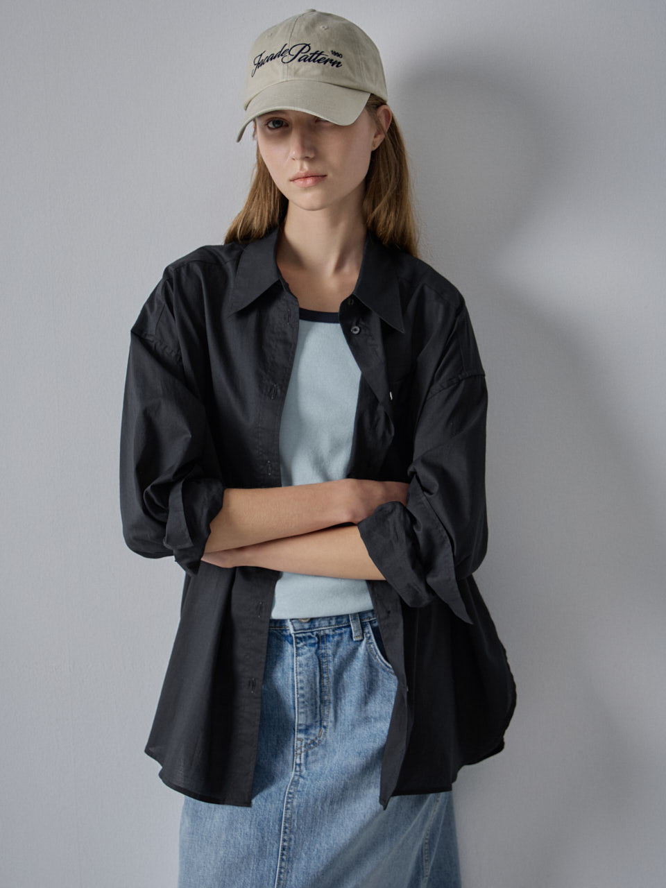 Boyfriend Breeze Shirt_charcoal