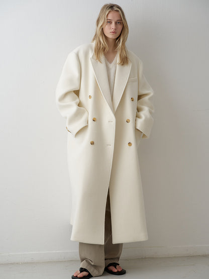 Cashmere double coat_ivory