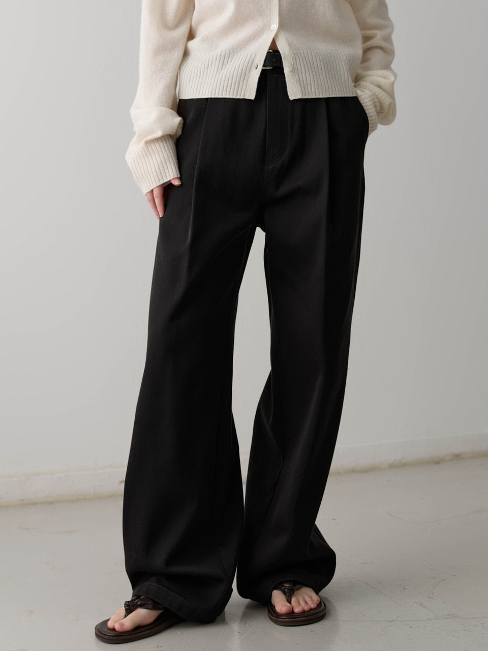 Cotton Double Pocket Pants_black