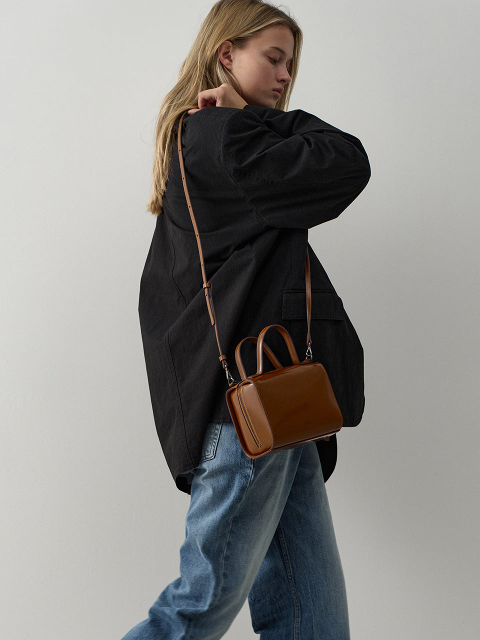 Cross Pound Bag_caramel