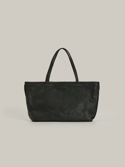 Breeze Washed Leather Tote Bag_Black