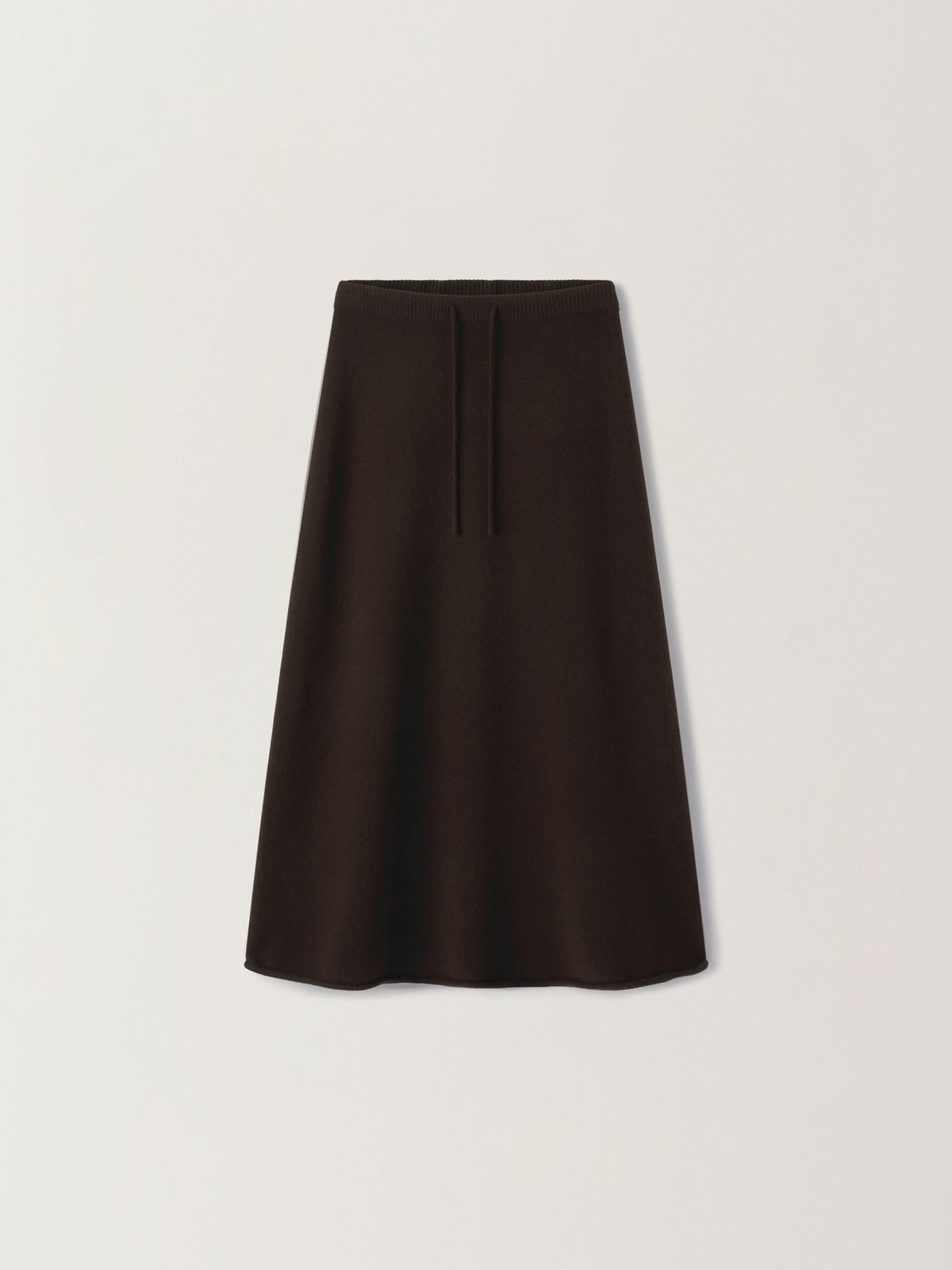 Cashmere Knit Maxi Skirt_dark brown