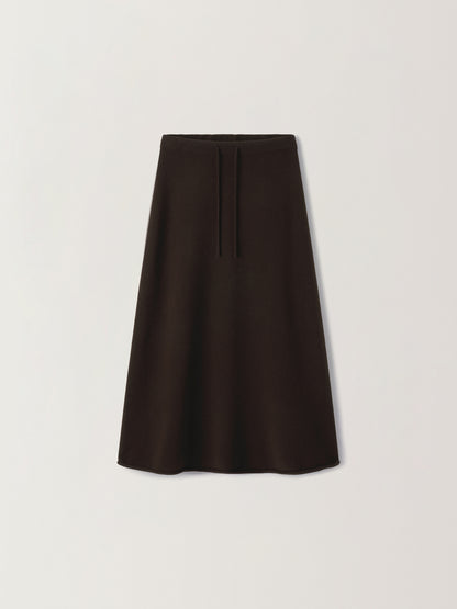 Cashmere Knit Maxi Skirt_dark brown
