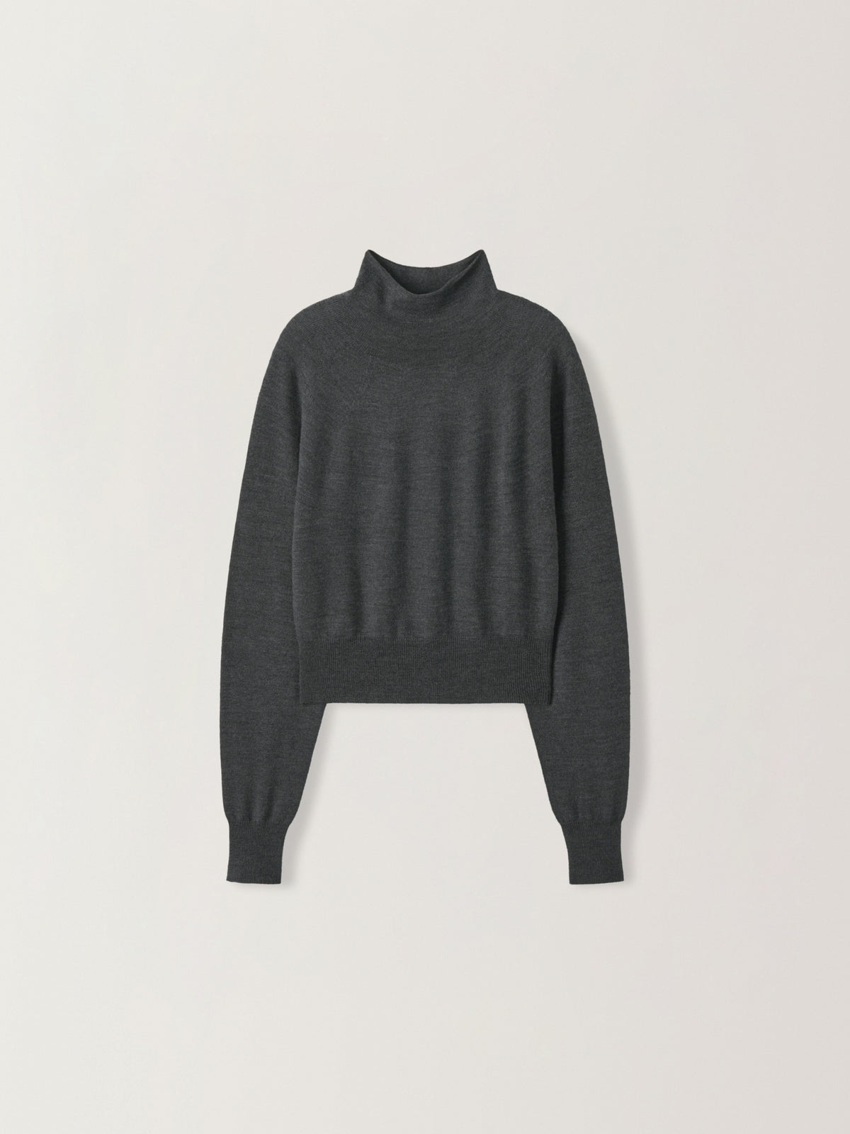 [11/25 Pre-order] Merino Wool Mock Neck Knit_charcoal