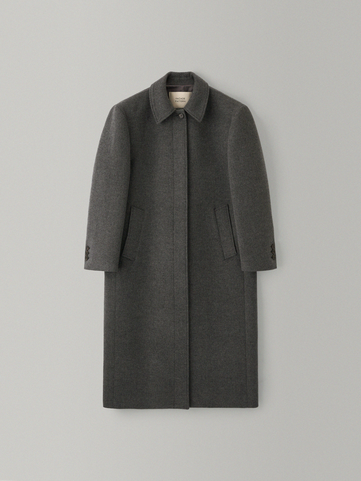 Cashmere Straight Mac Coat_charcoal