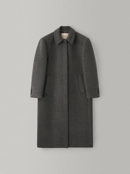 Cashmere Straight Mac Coat_charcoal