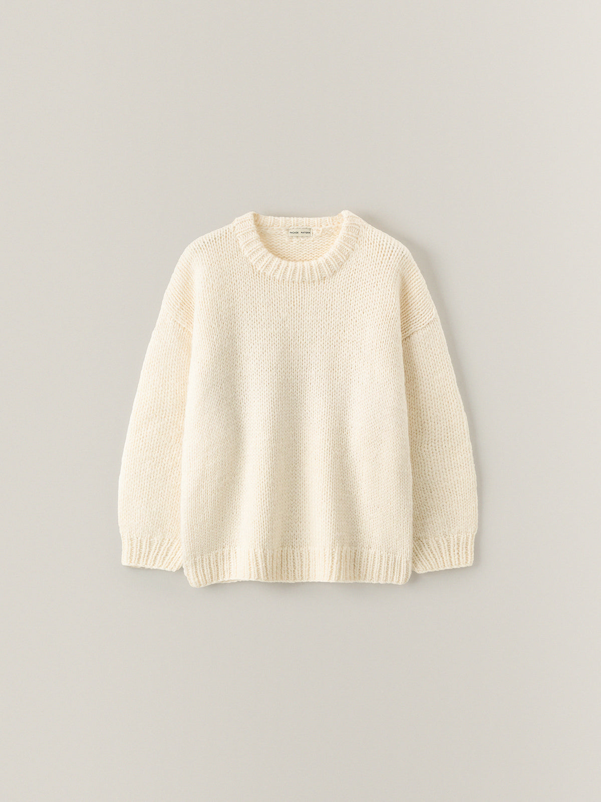 Handmade Round-neck Sweater_ivory