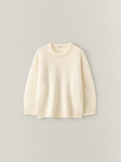 Handmade Round-neck Sweater_ivory
