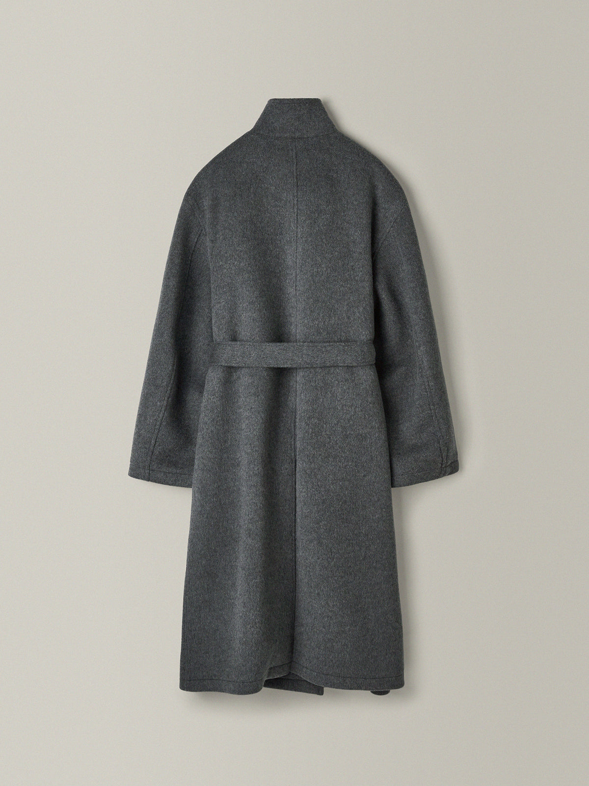 Cashmere High-neck Coat_charcoal