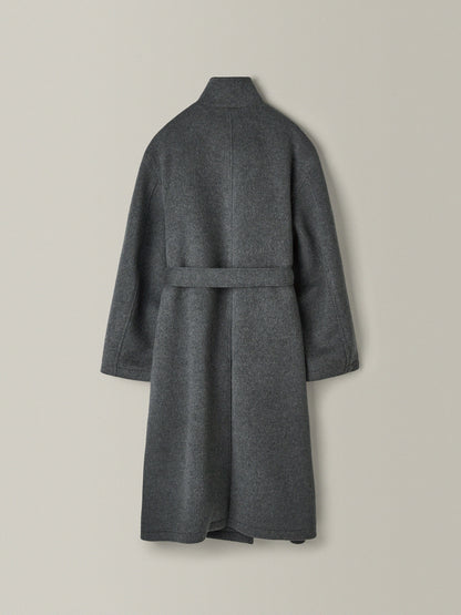 Cashmere High-neck Coat_charcoal