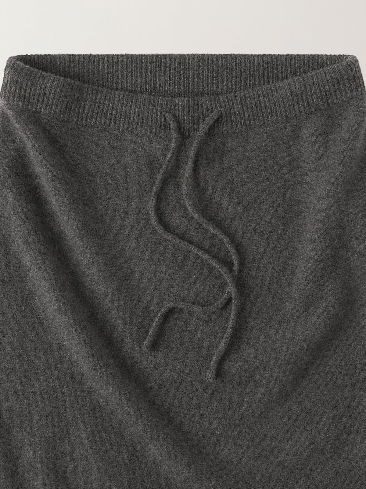 Cashmere Knit Maxi Skirt_charcoal