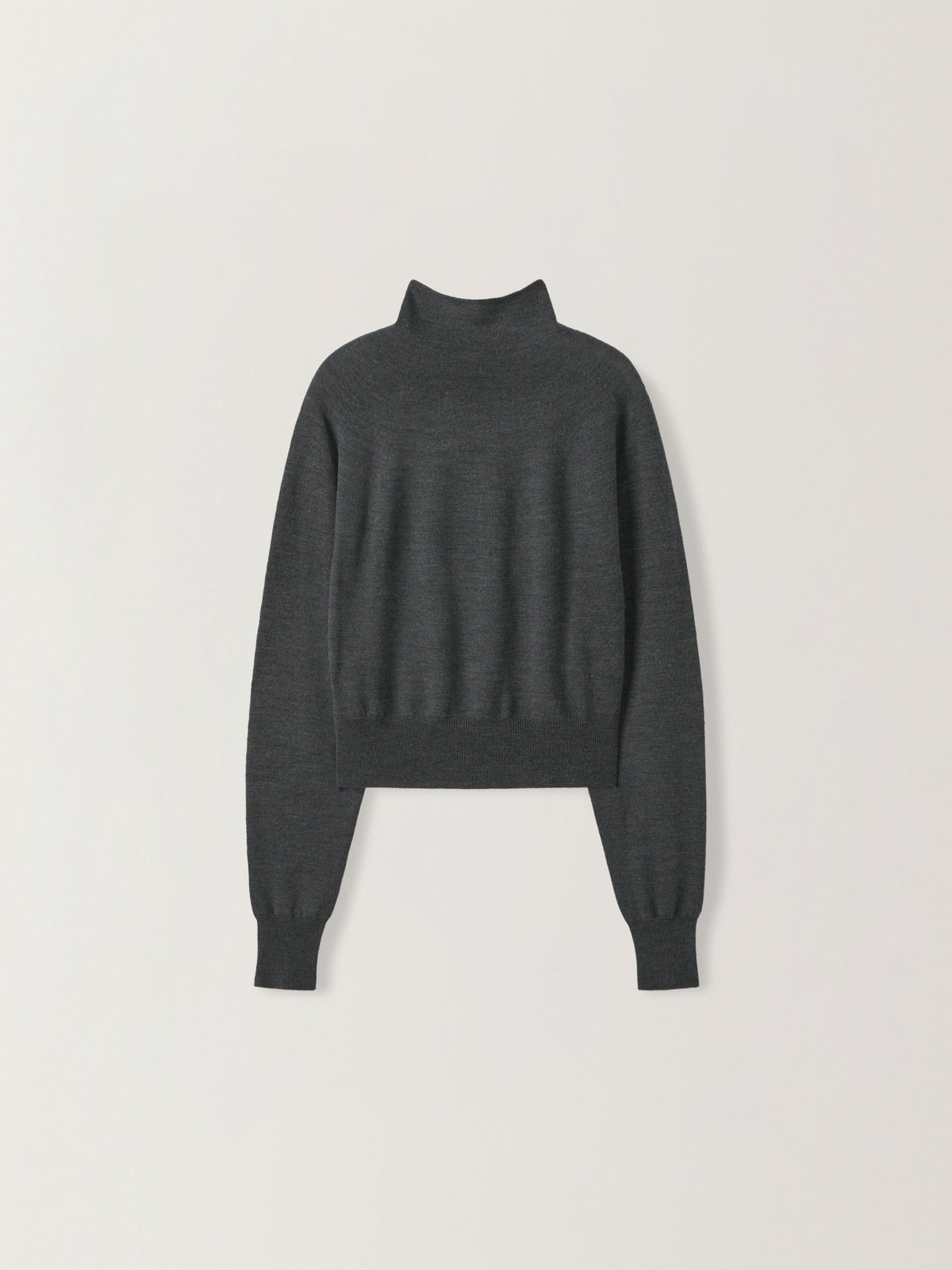 [11/25 Pre-order] Merino Wool Mock Neck Knit_charcoal
