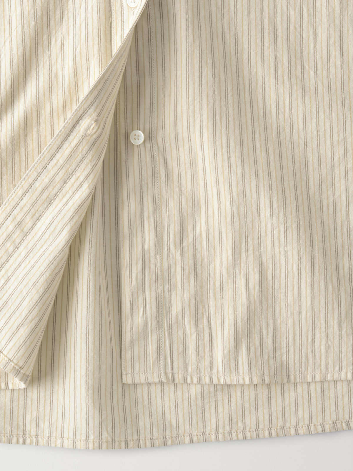 Stripe Cropped Shirt_cream