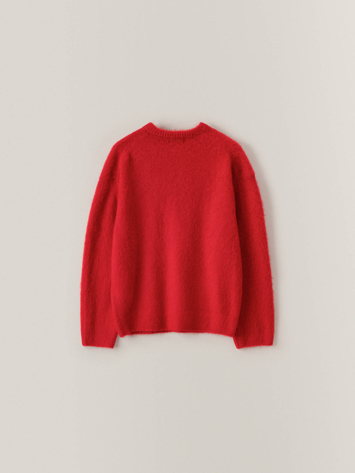 Alpaca Henley Neck Sweater_red