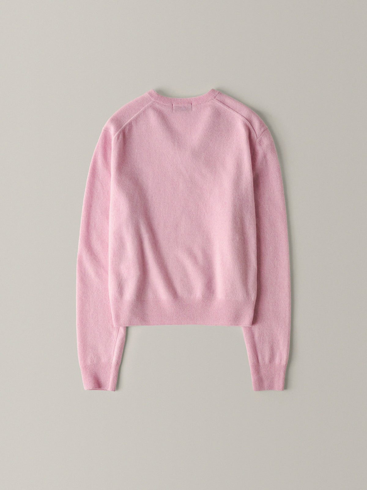 Essential V-neck Knit_fog pink