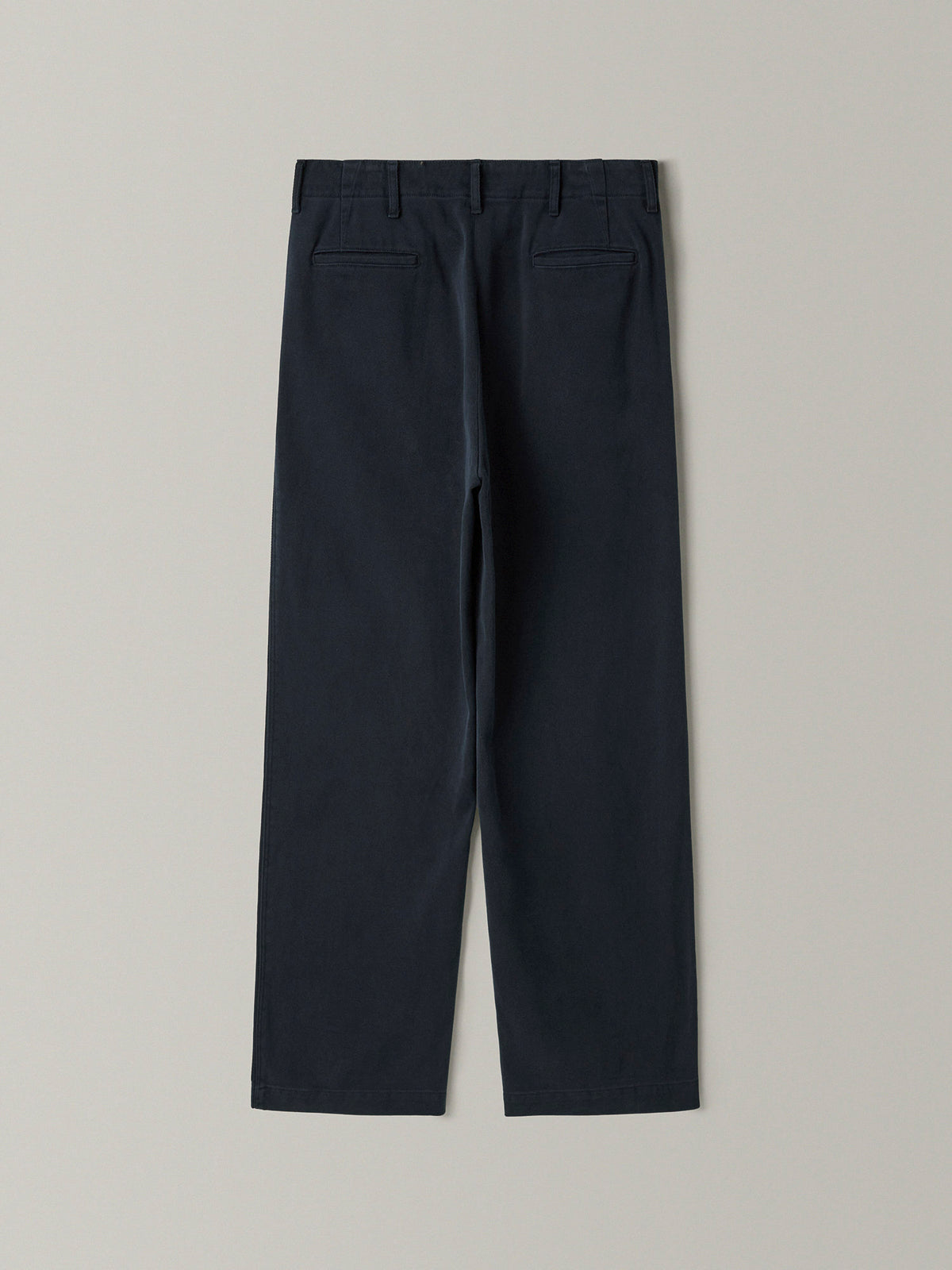 Washed Cotton Straight Pants_navy