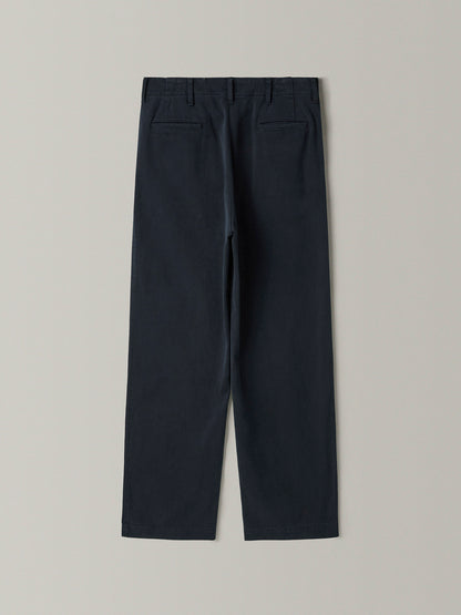 Washed Cotton Straight Pants_navy