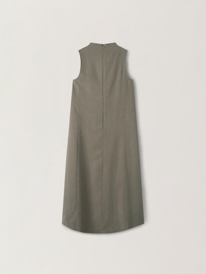 Minimal Maxi Dress_khaki grey