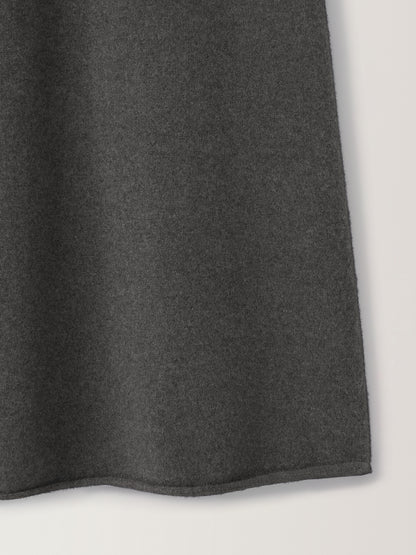 Cashmere Knit Maxi Skirt_charcoal