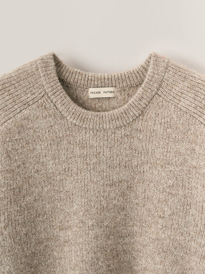 Alpaca Pullover Sweater_beige