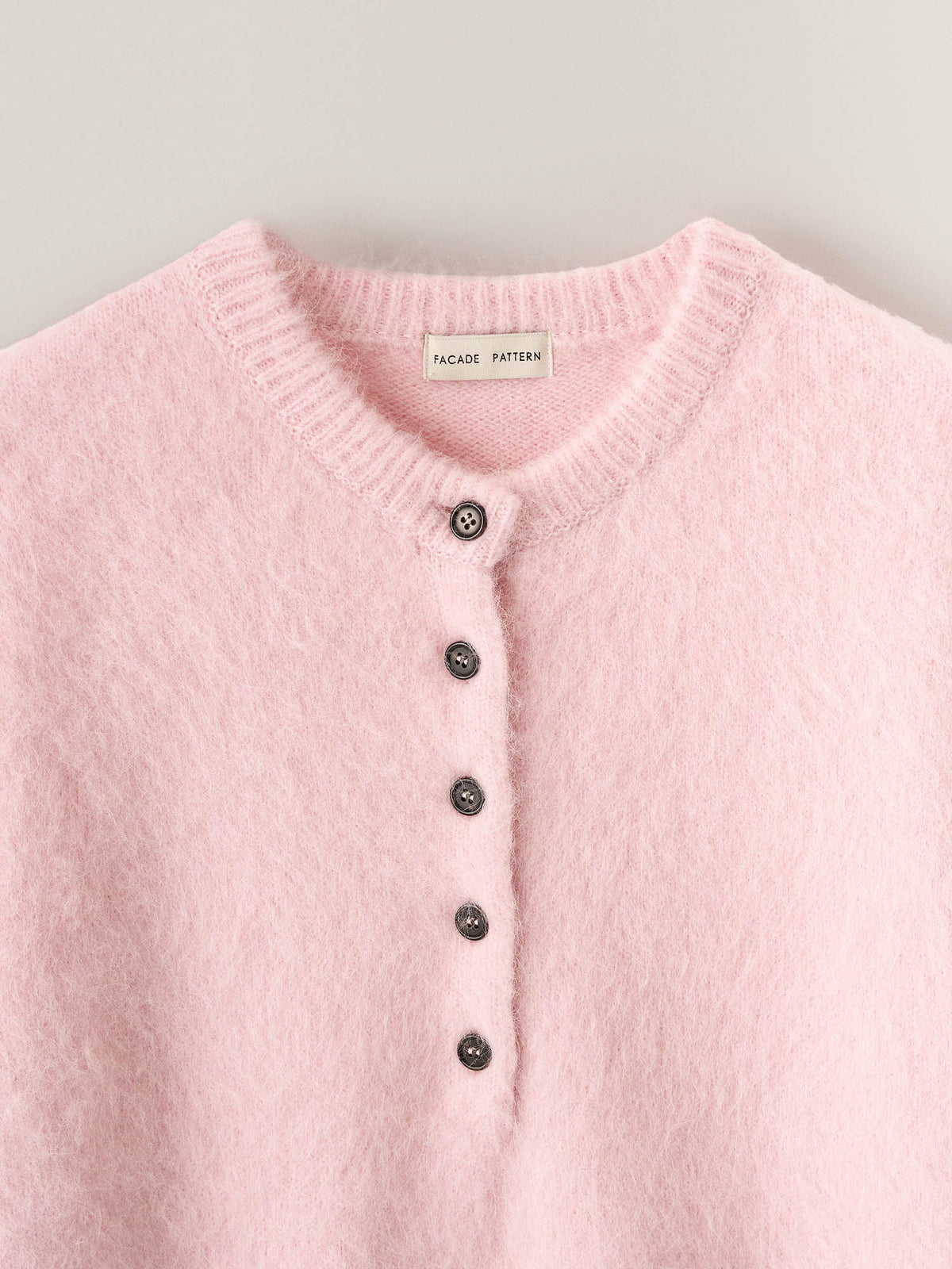 Alpaca Henley Neck Sweater_pink
