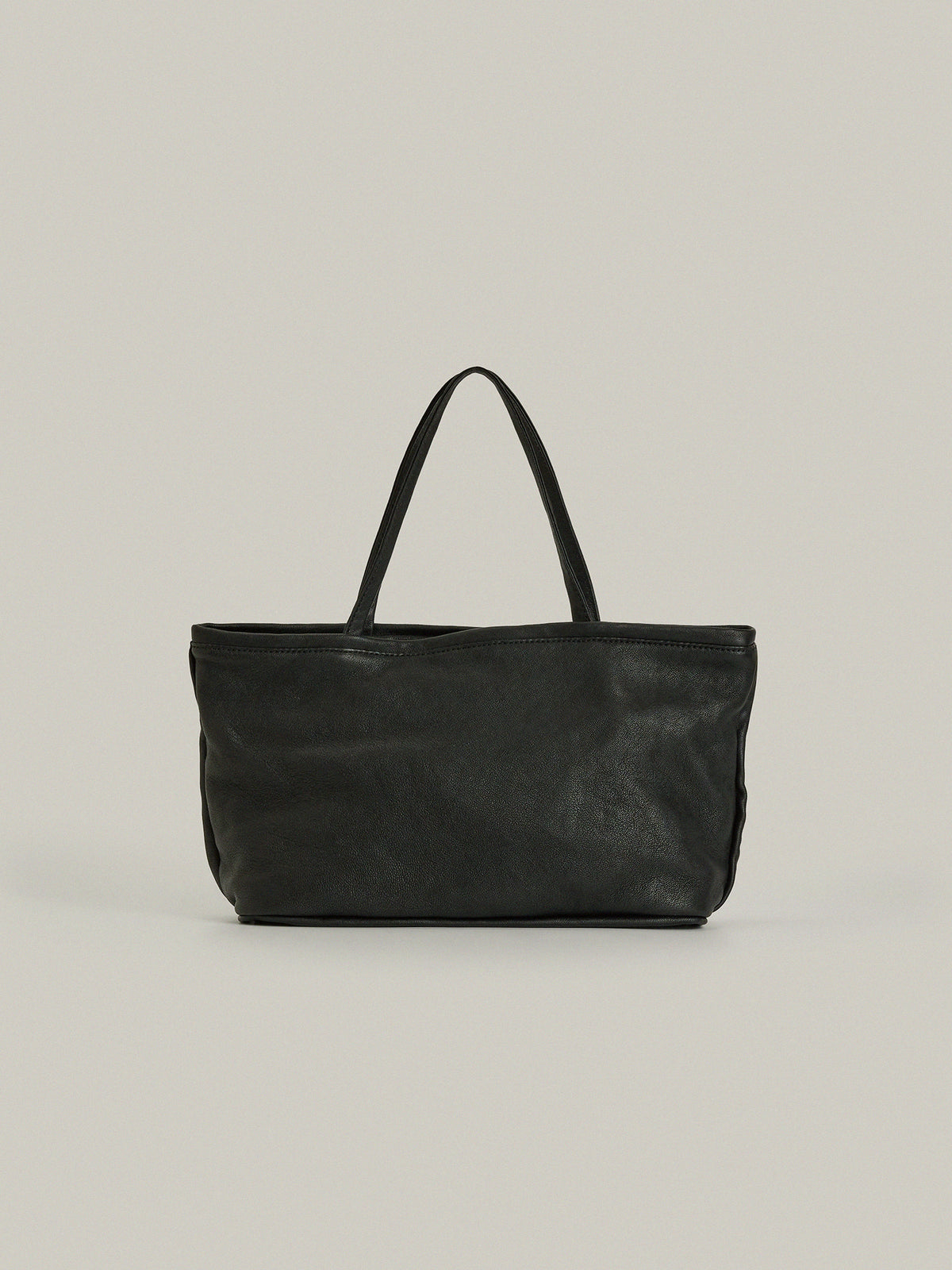 Breeze Washed Leather Tote Bag_Black