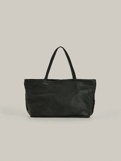 Breeze Washed Leather Tote Bag_Black