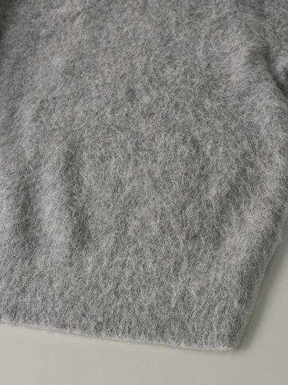 Alpaca V-Neck Sweater_grey