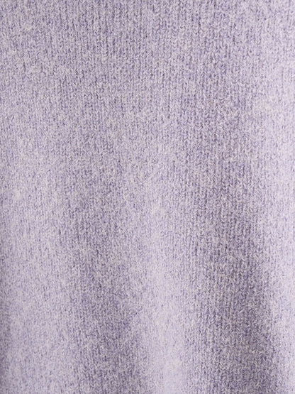 Alpaca Pullover Sweater_pastel purple