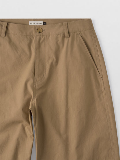 Round Curved Pants_almond beige