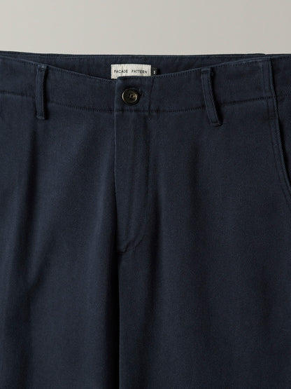 Washed Cotton Straight Pants_navy