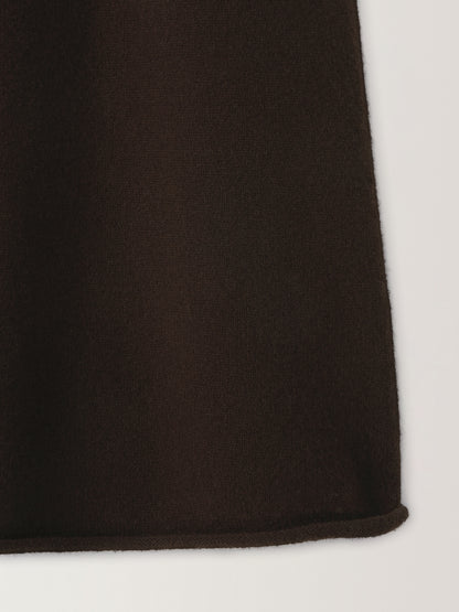 Cashmere Knit Maxi Skirt_dark brown