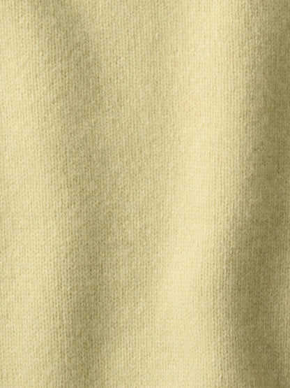 Cashmere Deep V-Neck Knit_sage olive