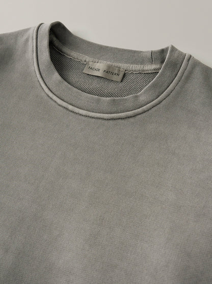 Oversized Fit Pigment Sweatshirt_grey