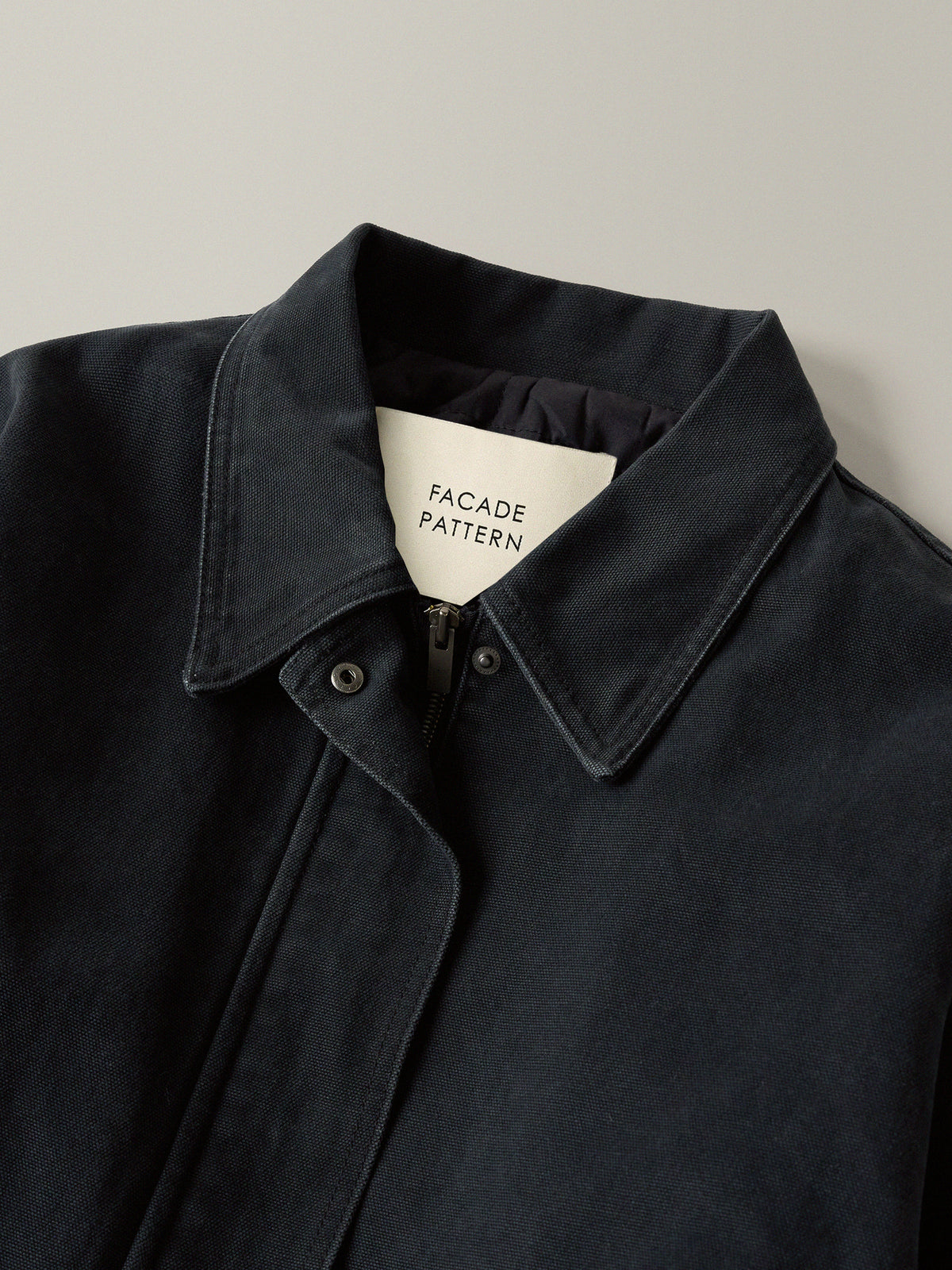 Overfit Vintage Cotton Blouson_Blue Charcoal