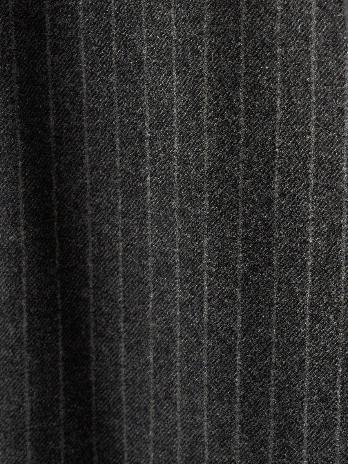 Relaxed Stripe Wool Pants_charcoal