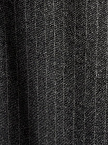 Relaxed Stripe Wool Pants_charcoal