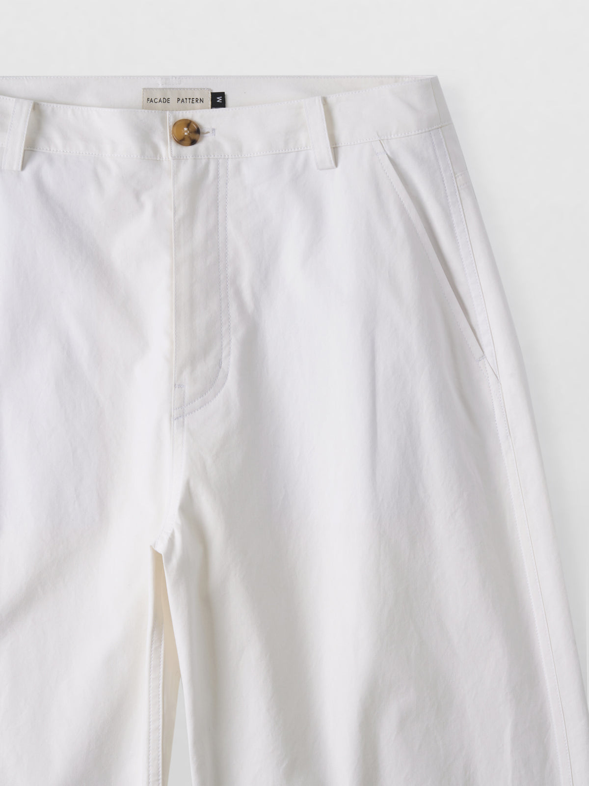 Round Curved Pants_white