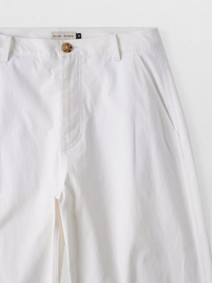Round Curved Pants_white